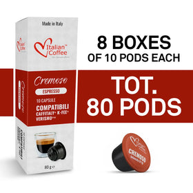 Cremoso capsules compatible with CBTL machines for full-bodied espresso