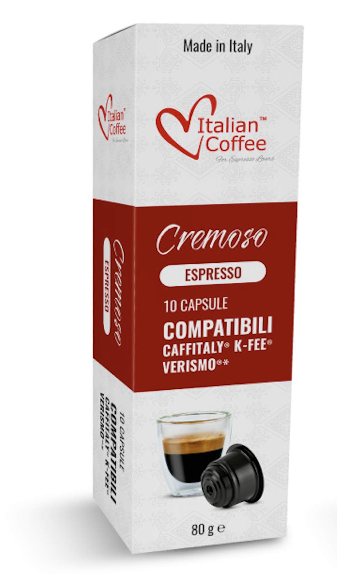 Italian Coffee Cremoso capsules for Verismo deliver rich crema and balance