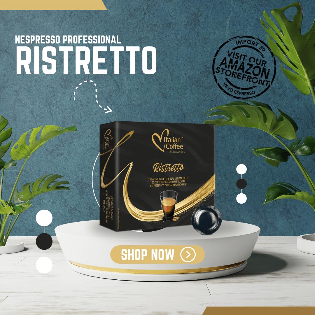 Italian Coffee for Espresso Lovers 50-pod pack shot emphasizes value and efficiency.