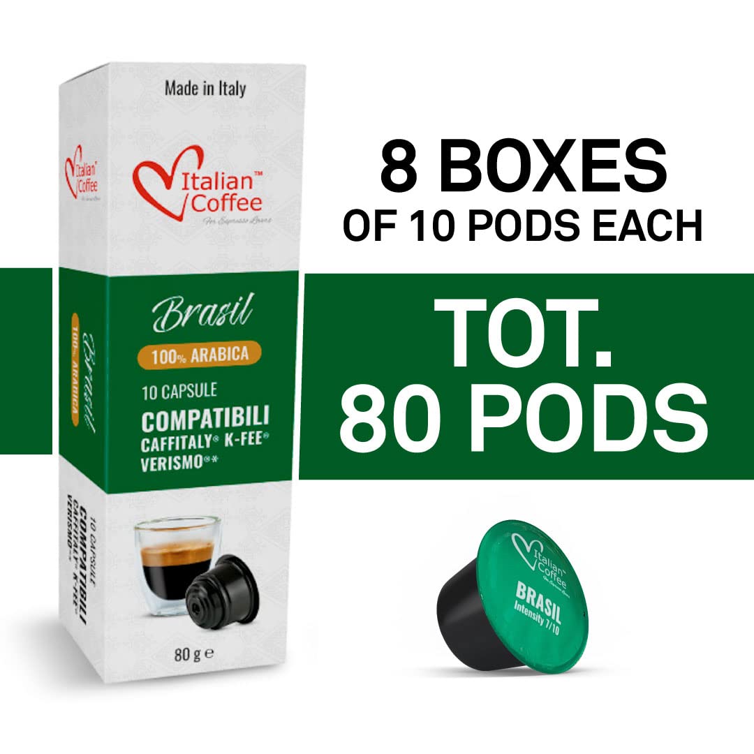 Italian Coffee for Espresso Lovers 80 pods pack highlights convenient daily use