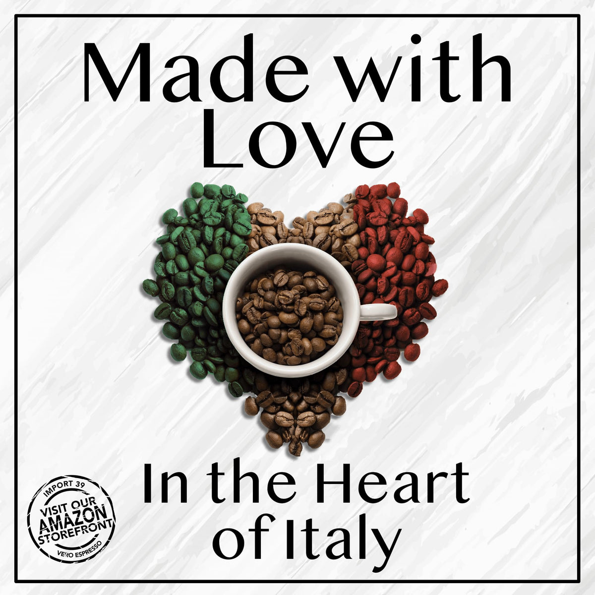 Aluminum capsule design from Italian Coffee for Espresso Lovers preserves freshness