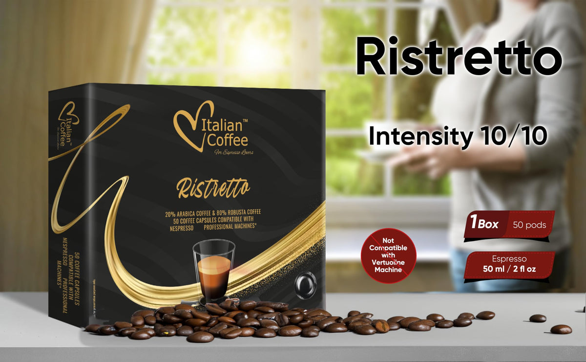 Italian Coffee for Espresso Lovers Dark roast pods show bold brew ready to extract.
