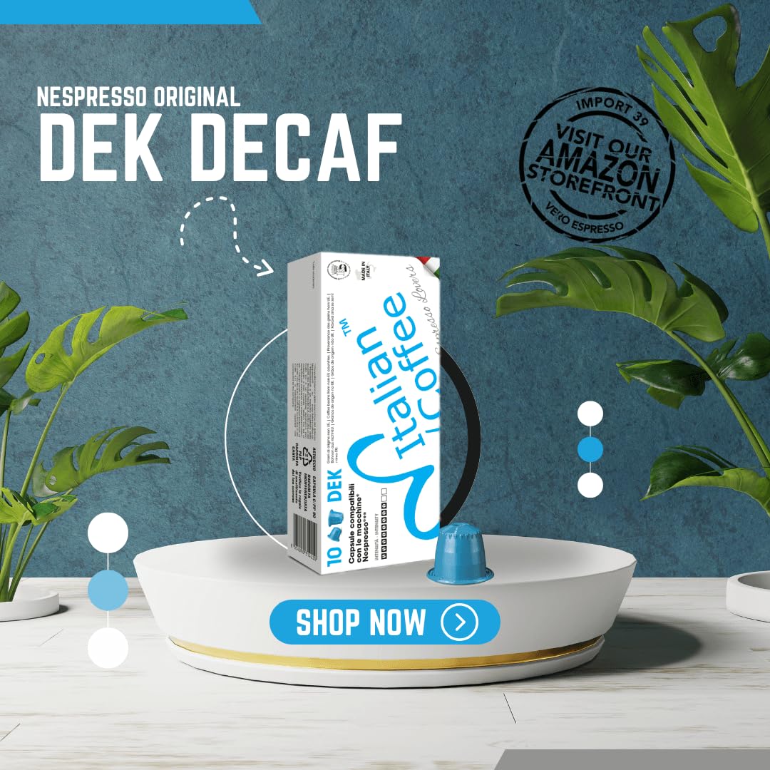 Packaging detail highlighting 100-count DEK blend label.