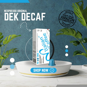 Packaging detail highlighting 100-count DEK blend label.