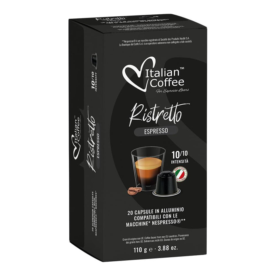Italian Coffee for Espresso Lovers ristretto capsules ready for a bold espresso