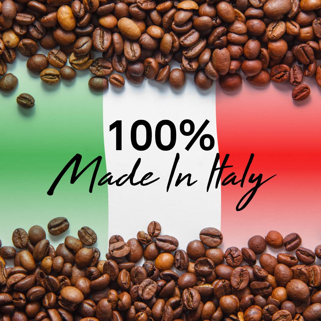Italian Coffee For Espresso Lovers sampler 4 flavors display offers variety.