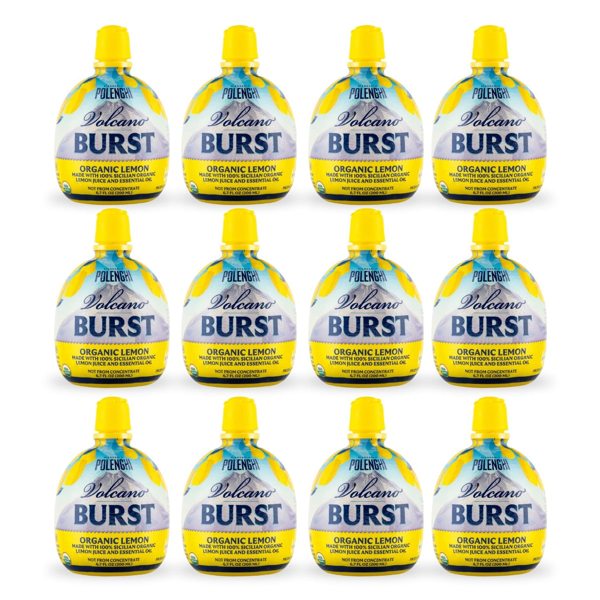 Italian Volcano Dream Foods Lemon Burst front jar shows bold breakfast flavor.