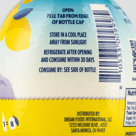 Dream Foods Lemon Burst zest-in-cap close-up shows built-in aroma.