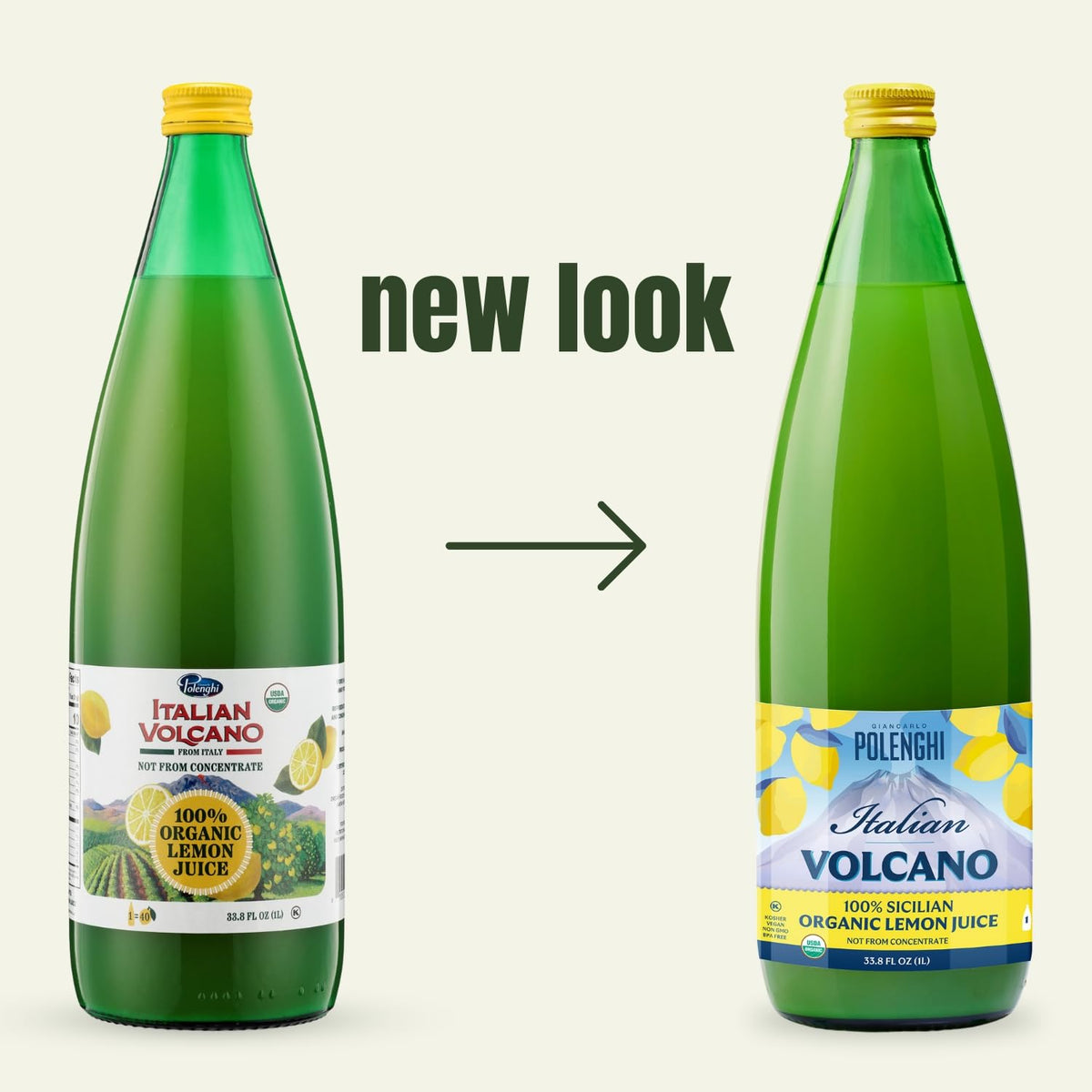 Italian Volcano Lemon Juice being poured from the bottle, perfect for cocktails.