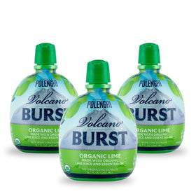 Italian Volcano Lime Burst pack of 3 bottles ready for fresh lime flavor