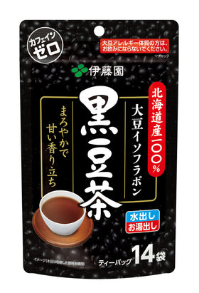 ITO EN black bean tea bag packaging showing brand and ingredients