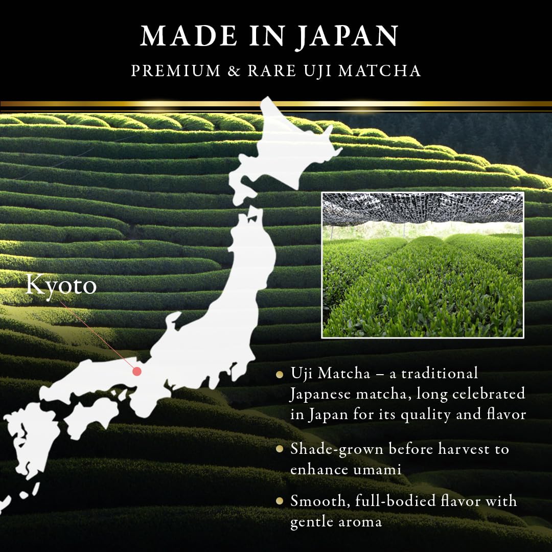 Itohk yuemon matcha powder close-up showing vibrant green color