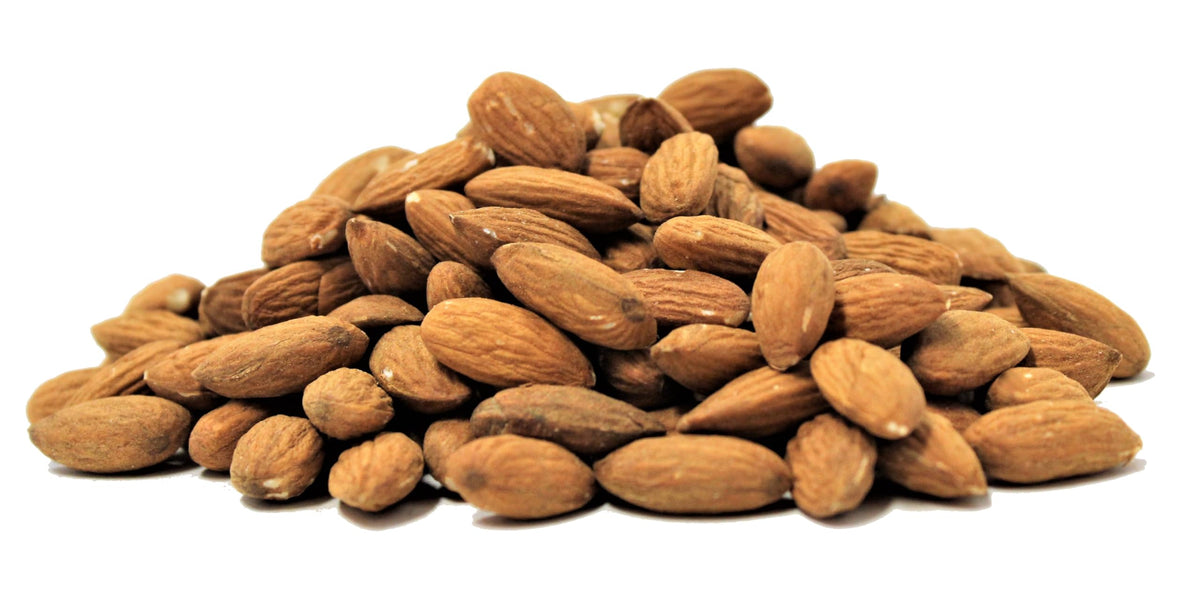 It's Delish almonds shelled raw 10 lb bulk bag for pantry snacking.