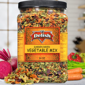 It's Delish mix reveals beets, carrots, and greens ideal for hearty soups.