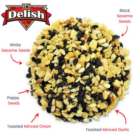 It's Delish twenty-ounce jar front view, value size for home cooks.
