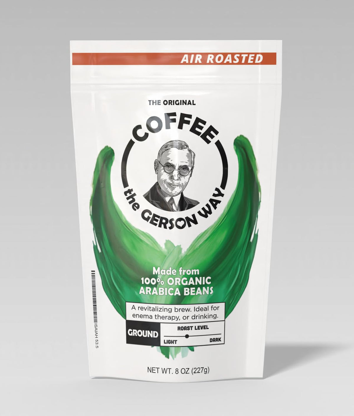 IT'S GERSON GOOD Coffee The Gerson Way organic air-roasted Arabica beans in a resealable bag