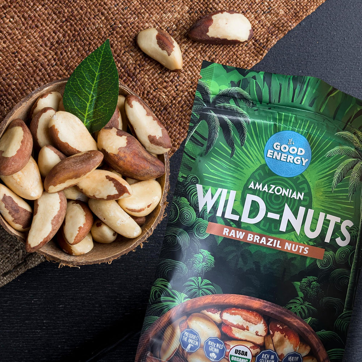 It's Good Energy organic Brazil wild nuts in bowl – sturdy, nutrient-dense snack option.