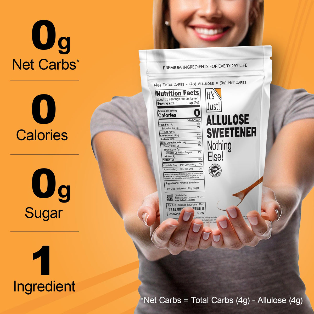 It's Just! Allulose in baking to achieve sweetness and tender texture.