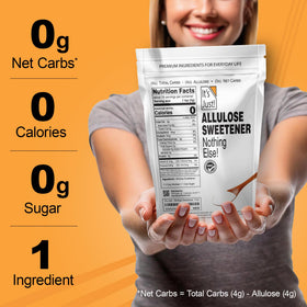 It's Just! Allulose in baking to achieve sweetness and tender texture.
