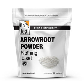 It's Just arrowroot powder bottle for silky sauces and gravies.