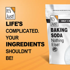 It's Just! Baking Soda USA-made; trusted purity for cooking and cleaning.