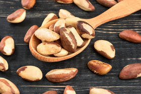 It's Just! Brazil nuts packaged in the USA, ensuring freshness and convenience.