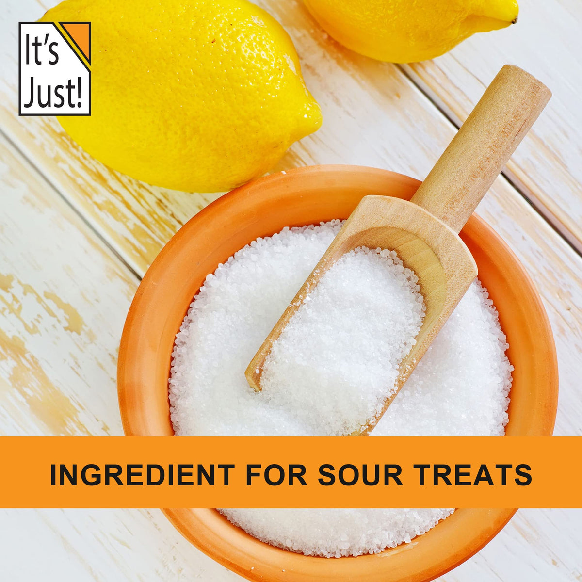 Its Just! citric acid kitchen-uses add bright notes to candies and jams.