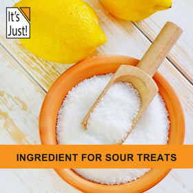 Its Just! citric acid kitchen-uses add bright notes to candies and jams.