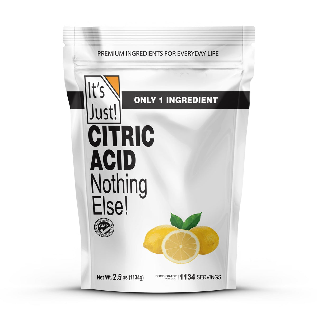 Its Just! citric acid powder enhances flavors and natural preservation.