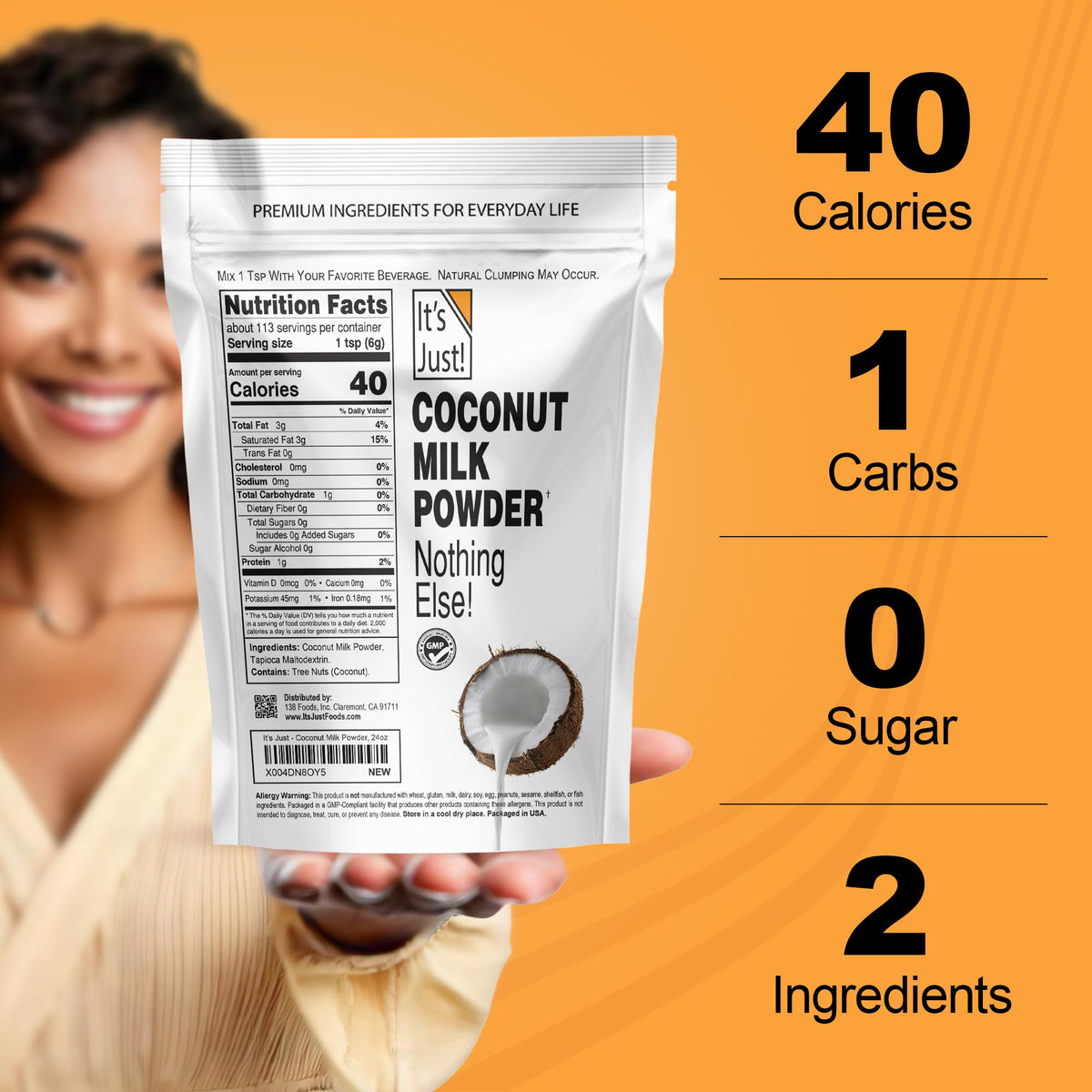 It's Just coconut milk powder featured in keto-friendly recipes.