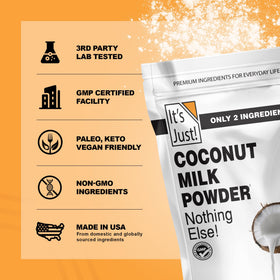 It's Just coconut milk powder from Sri Lanka for natural ingredients.