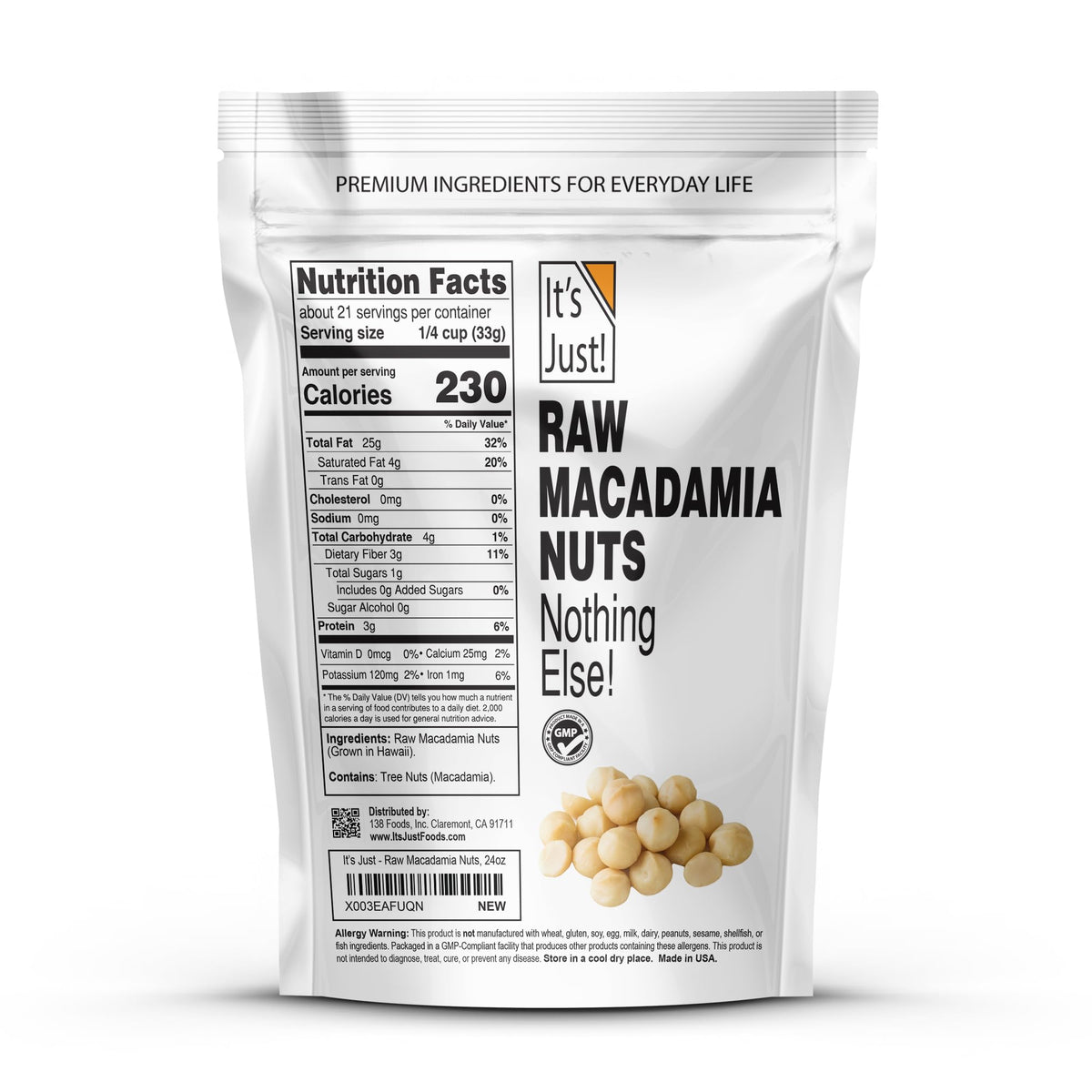 Its Just macadamia nuts as a baking-ingredient to enrich cookies and brownies.