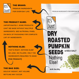 It's Just! pumpkin seeds in yogurt provide satisfying crunch and healthy fats.