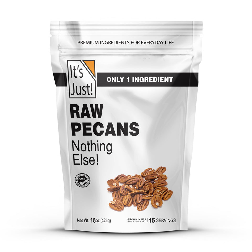 It's Just! raw-pecans-halves jumbo-xl, premium snacking with natural flavor and crunch.