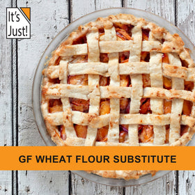 It's Just! Tapioca Flour close-up texture, smooth starch ideal for 1:1 substitutions.