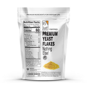 Its Just! yeast flakes pour reveals creamy, nutty notes ideal for savory sauces and dishes.
