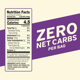 It's Skinny Orzo konjac closeup highlights fiber-rich noodles for satisfying meals.