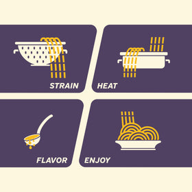 It's Skinny Orzo nutrition label highlights 0 net carbs per serving.