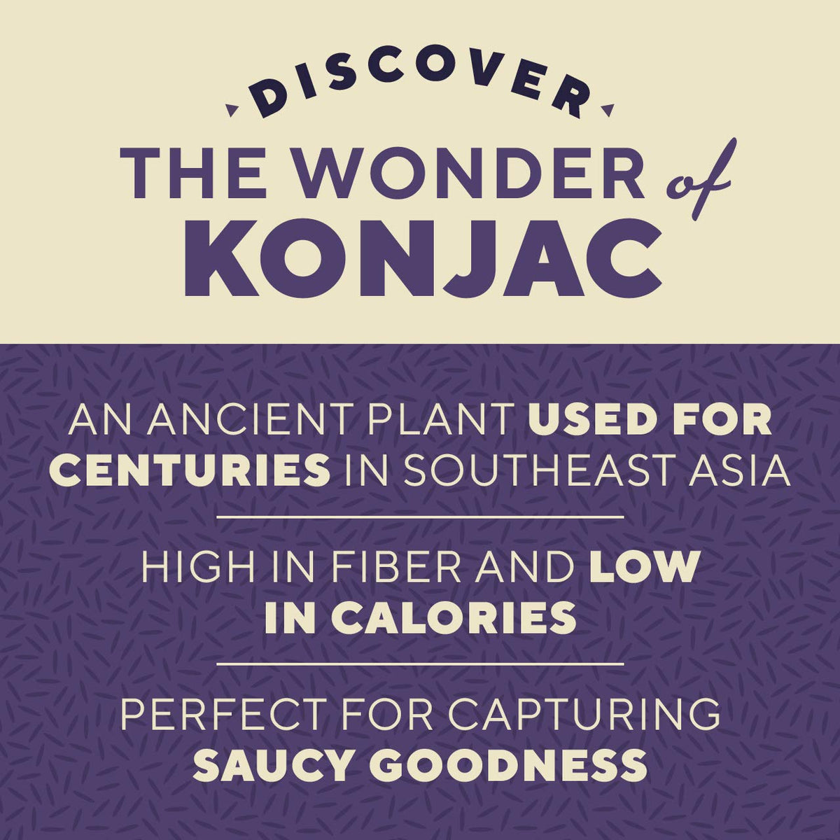 Its Skinny Pasta low calorie serving supports portion control
