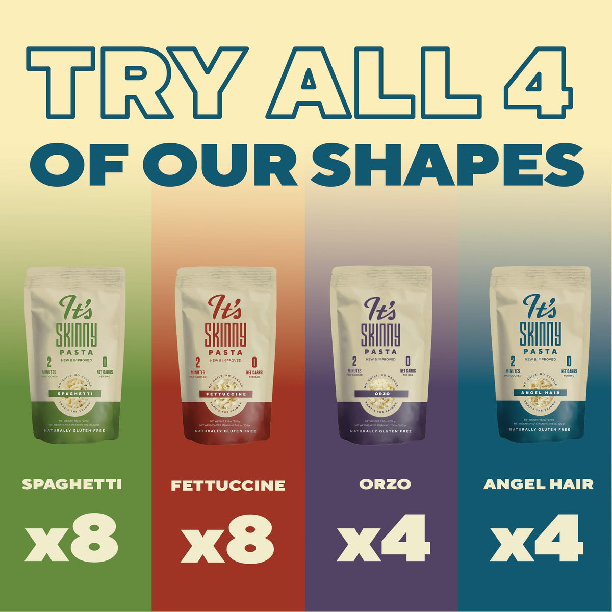 Its Skinny Pasta orzo pack great for salads and sides