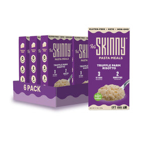 It's Skinny Truffle Parm Risotto pack on shelf highlights gluten-free, low-carb option.