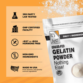 It's Just! gelatin powder thickens soups and desserts with a neutral flavor.