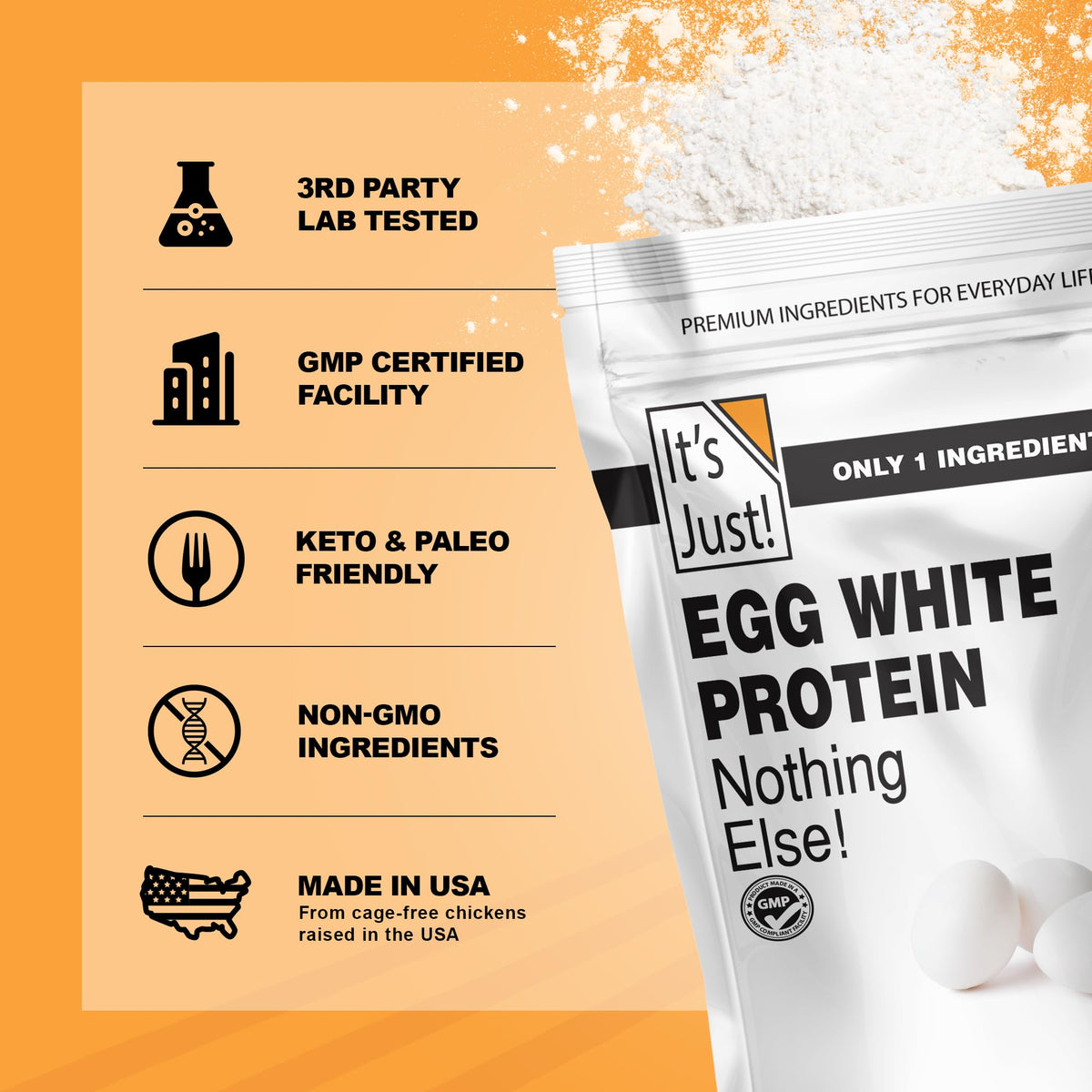 Its Just! keto-friendly baking with egg white protein for low-carb recipes