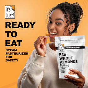 Its Just! Resealable bulk packaging keeps almonds fresh between uses.