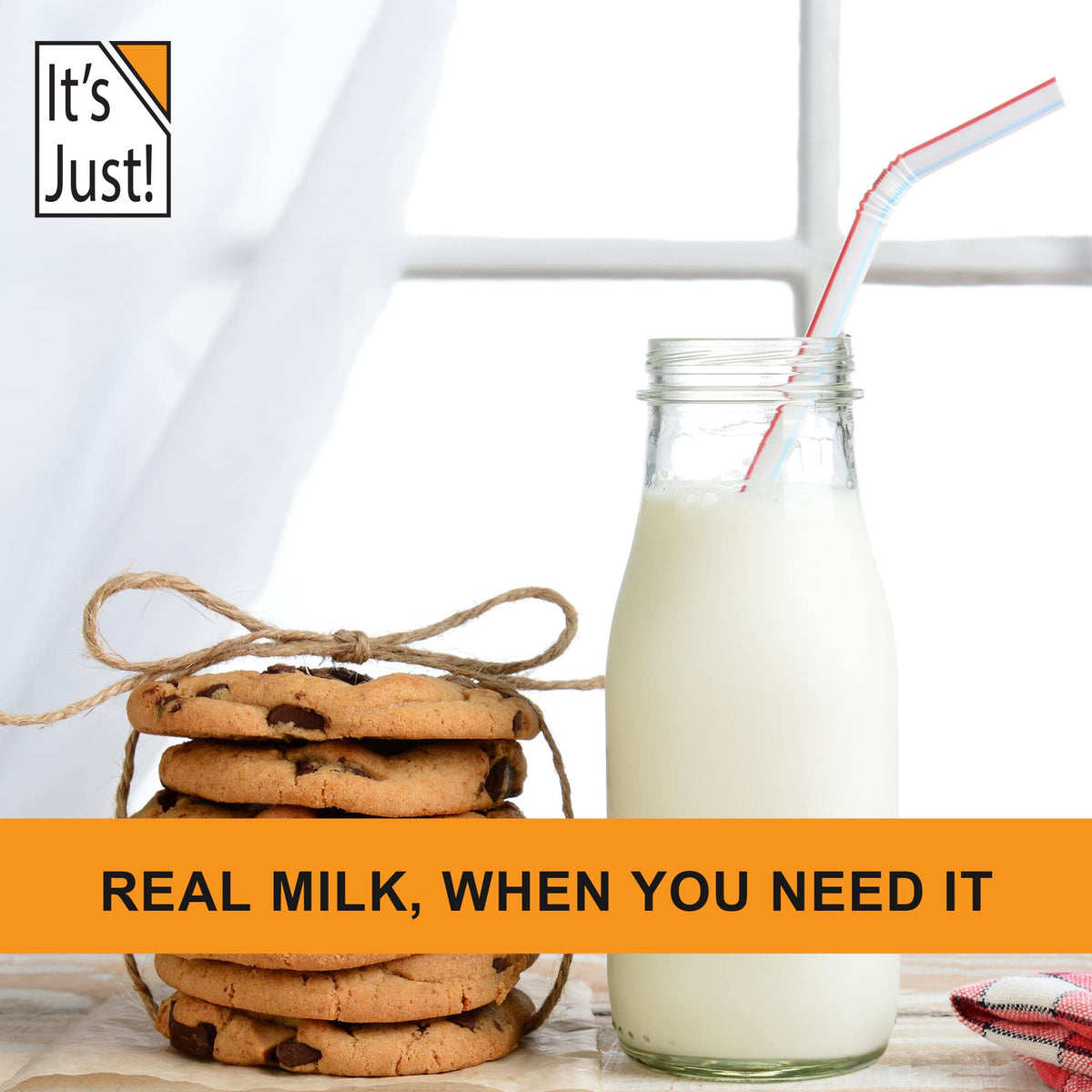 Its Just! Whole Milk Powder cup ready for a creamy beverage.