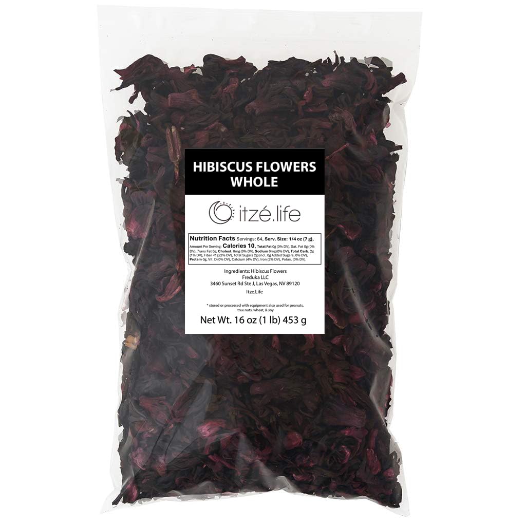 Itzé.Life hibiscus flowers whole packet for tea and culinary uses