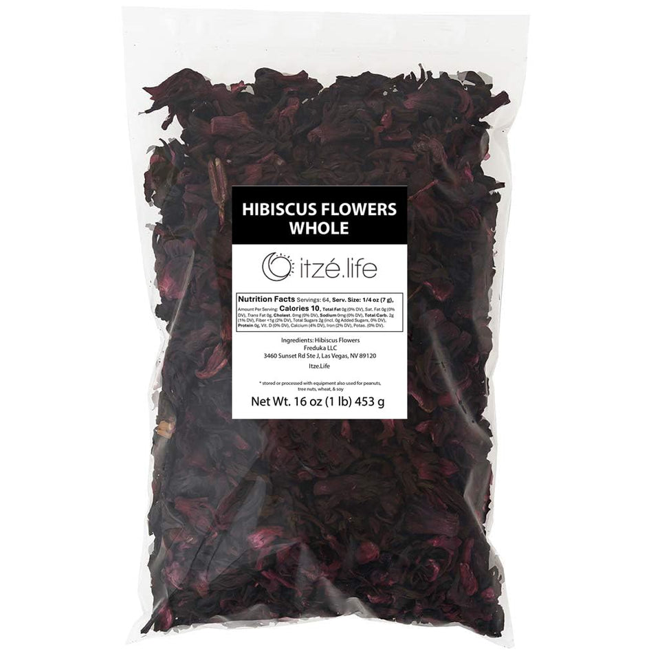 Itzé.Life hibiscus flowers whole packet for tea and culinary uses