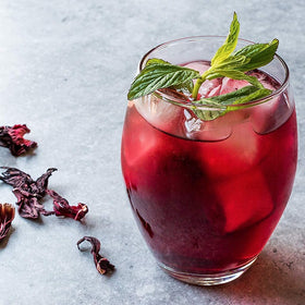 Itzé.Life hibiscus petals dried closeup highlighting color and flavor