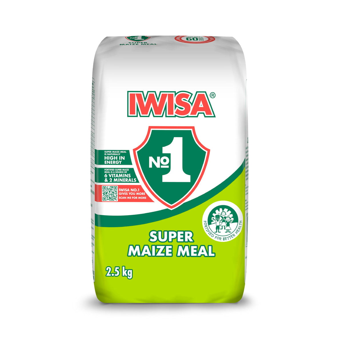 Iwisa Super Maize Meal 2.5kg pack, ideal for quick breakfasts.