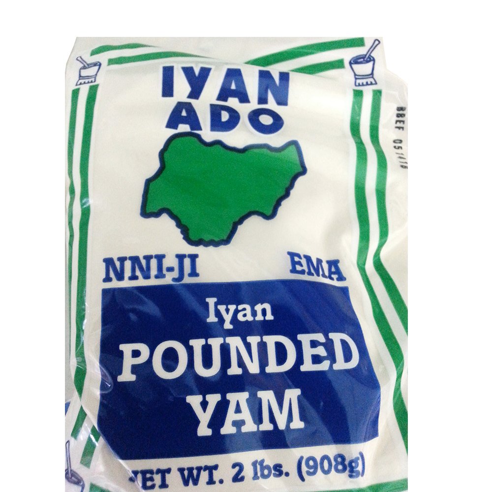 Iyan Ado pounded yam 2lbs bag ready to pair with egusi or nsala soup